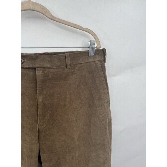 Lauren Ralph Lauren Black Label Pant Women 36 Waist Brown Corduroy Wide Leg - Picture 6 of 6